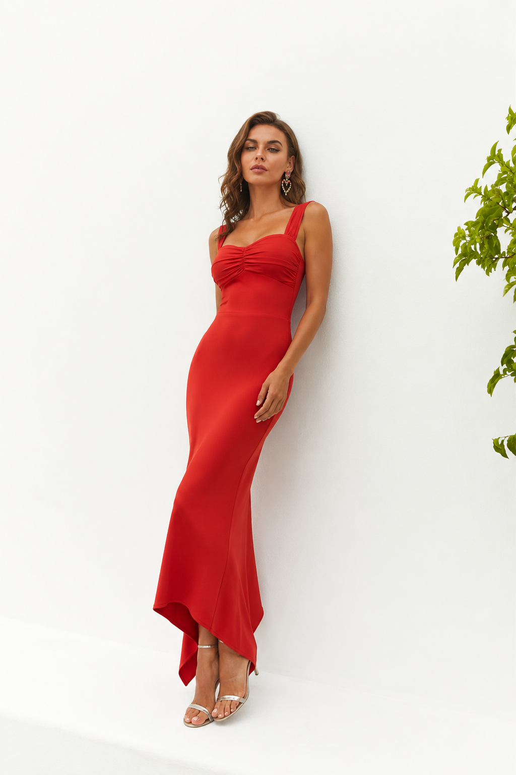 Neck Hem Detail Dress
