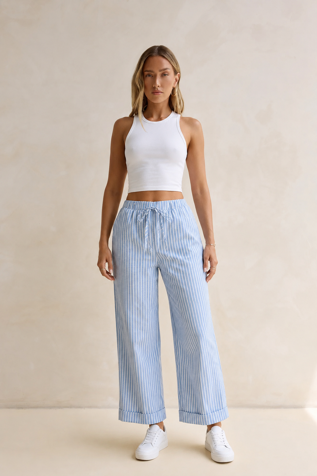 Striped Wide Leg Pants