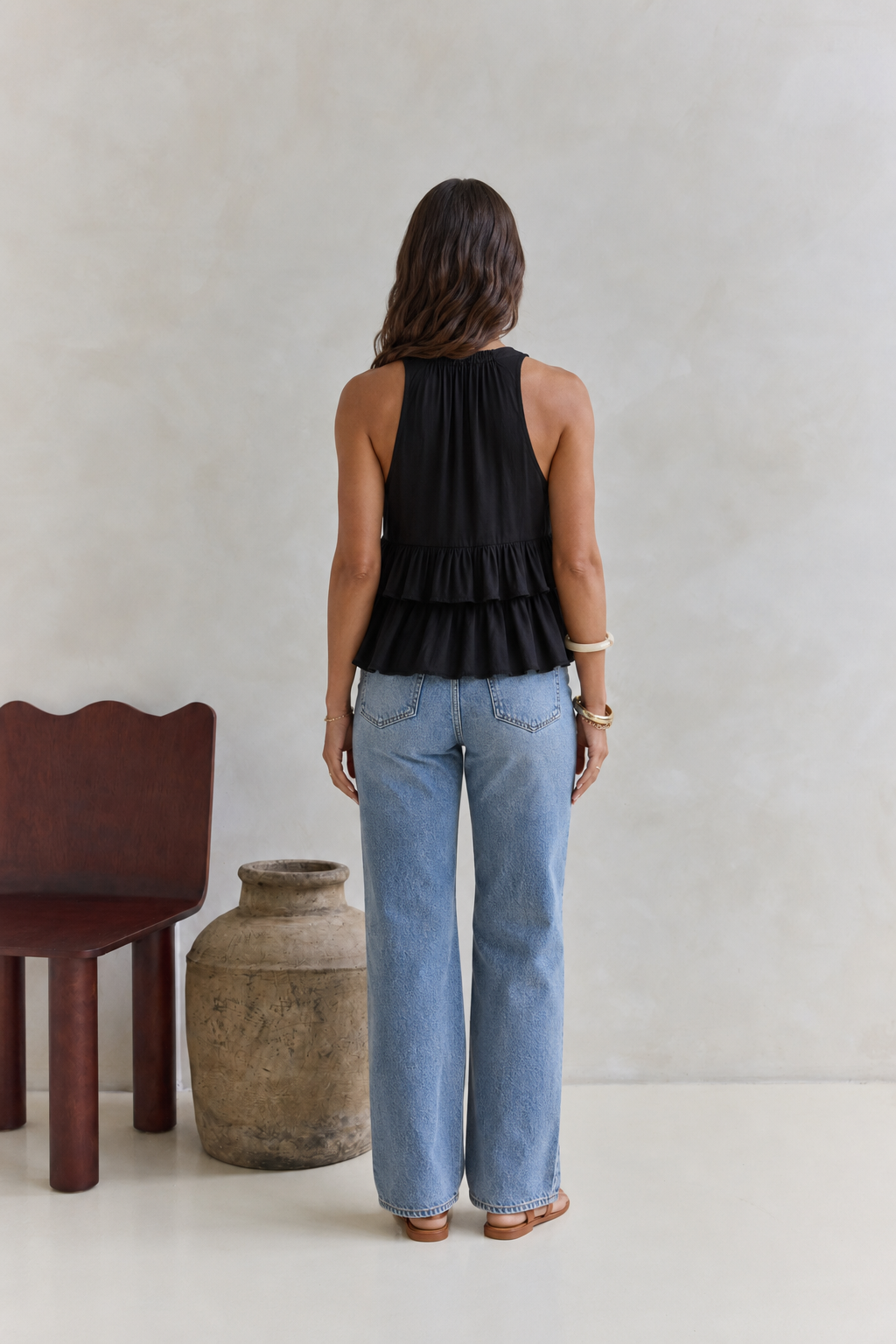 V-Neck Sleeveless Top