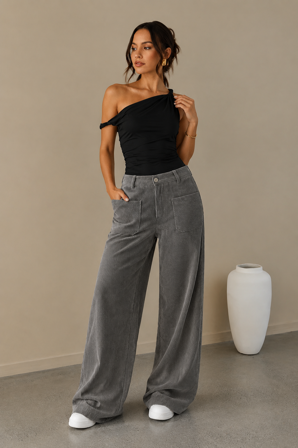 Wide Leg Corduroy Pants