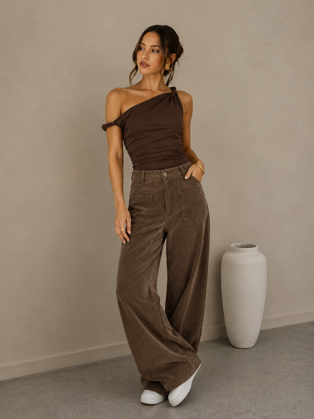 Wide Leg Corduroy Pants