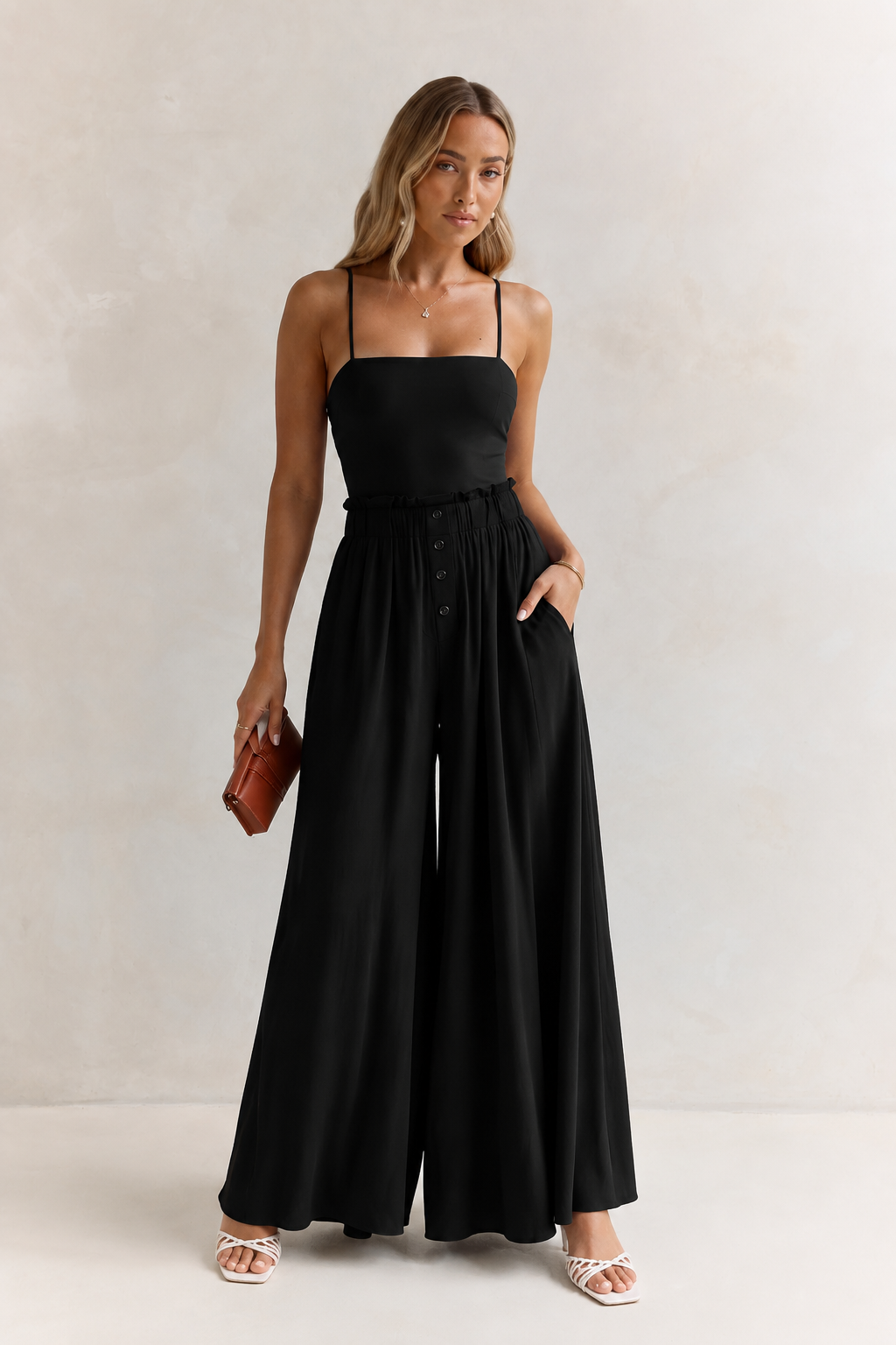 High Waist Wide Leg Pants