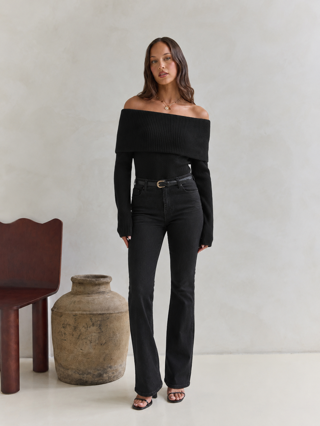 Off-Shoulder Sweater
