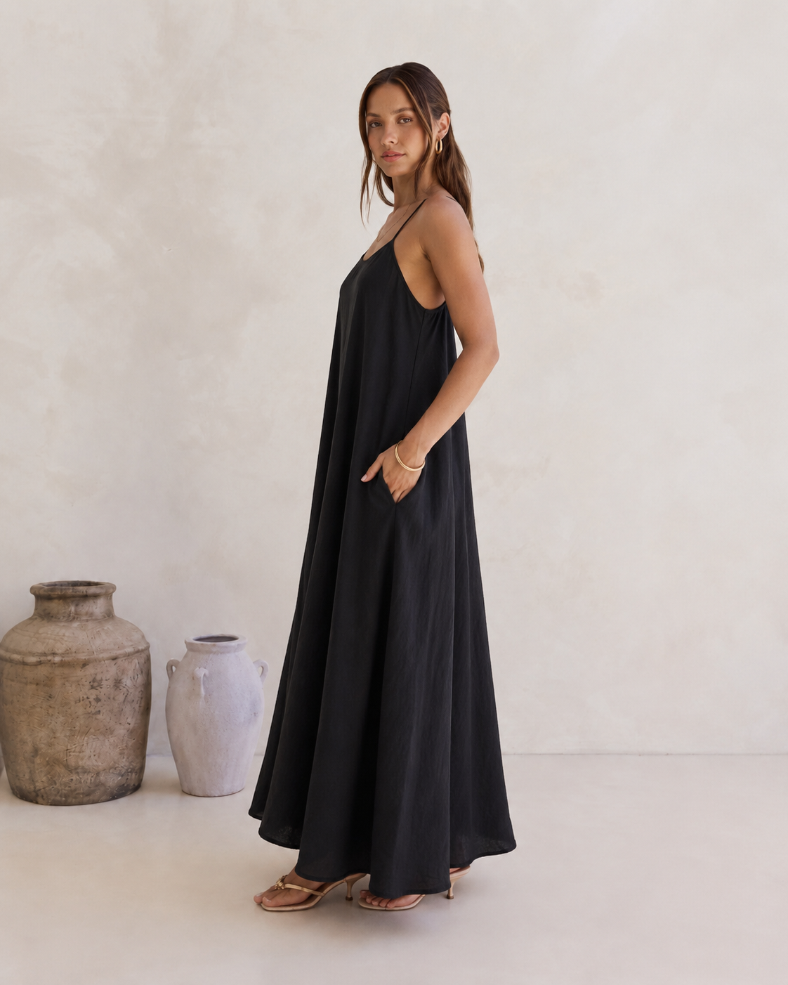 Sleeveless Loose Fit Maxi Dress