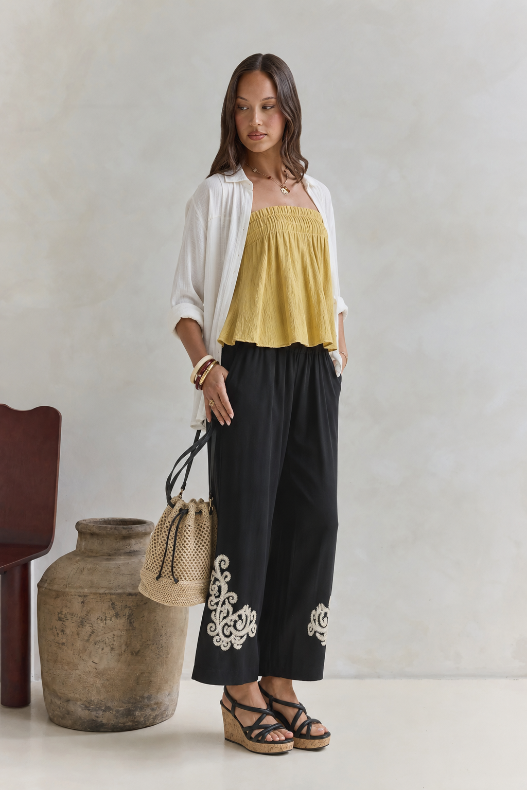 Wide-Leg Boho Pants