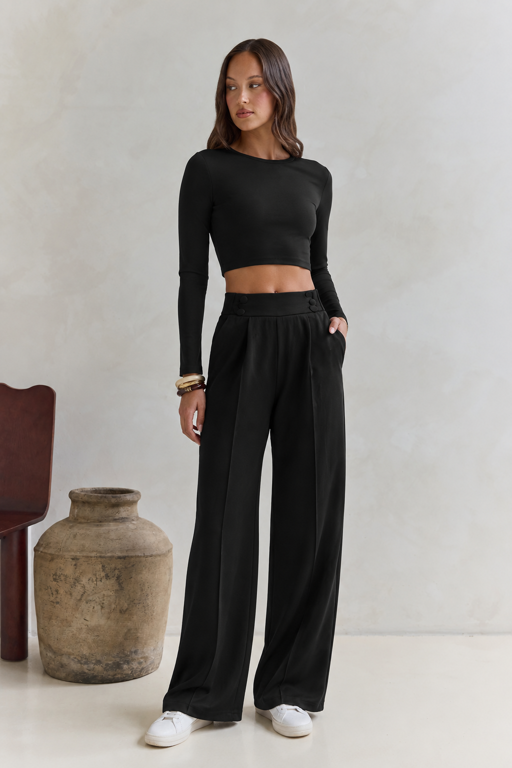 Wide-Leg Plus Pants